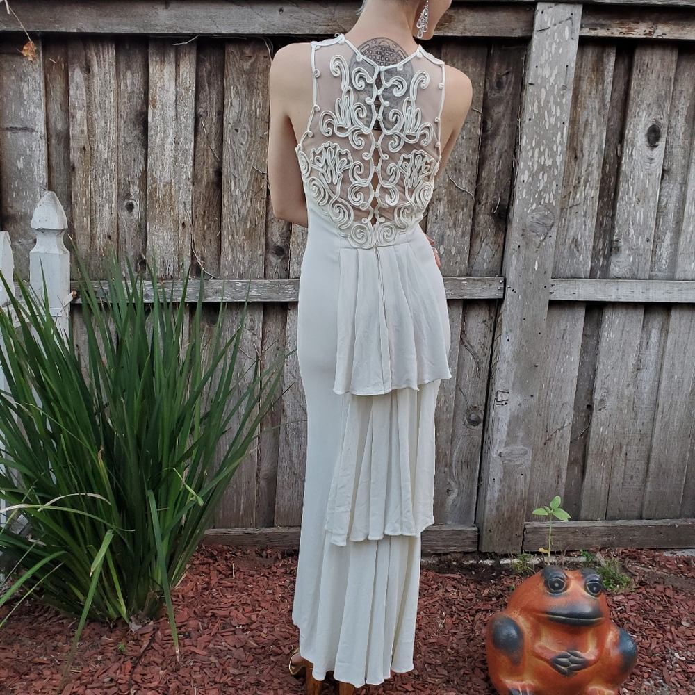 vintage 90s white sheath dress